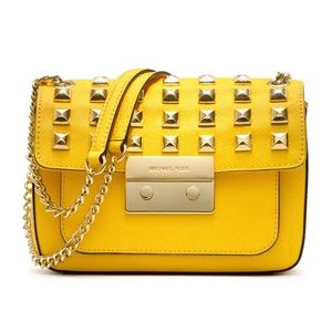 Michael Kors Yellow Studded Sloan Bag- Never worn